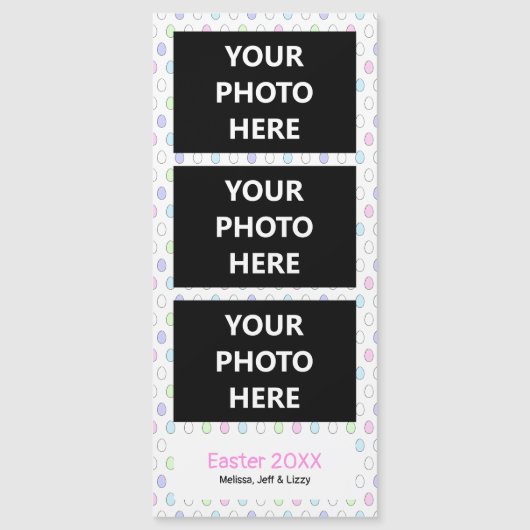 フォトブースマグネットかわいいイースター | 3写真 (正面)