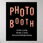 フォトブースマーキーレター結婚のサイン ポスター (正面)