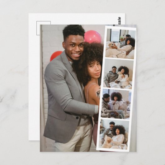 フォトブースモダン5パーソナライズされた ポストカード (正面/裏面)