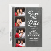 フォトブース写真おもしろい保存日時 案内ポストカード (正面/裏面)