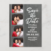 フォトブース写真おもしろい保存日時 案内ポストカード (正面)