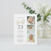 フォトブース卒業パーティー招待状はがき ポストカード (スタンド正面)
