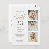 フォトブース卒業パーティー招待状はがき ポストカード (正面/裏面)