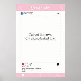 フォトブース小道具フレームポスター ソーシャルメディアデザイン ポスター