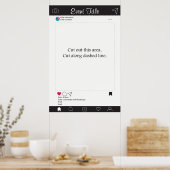 フォトブース小道具フレームポスター 黒と白 ポスター (キッチン)