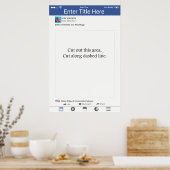 フォトブース小道具フレーム ソーシャルメディアデザイン ポスター (キッチン)