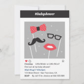 フォトブース性別の表示ベビーシャワー招待状 招待状 (正面)