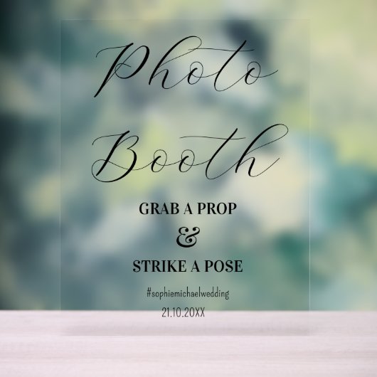 フォトブース白黒結婚ズ アクリルサイン (ニュートラル)