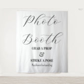 フォトブース白黒結婚ズ タペストリー (正面)