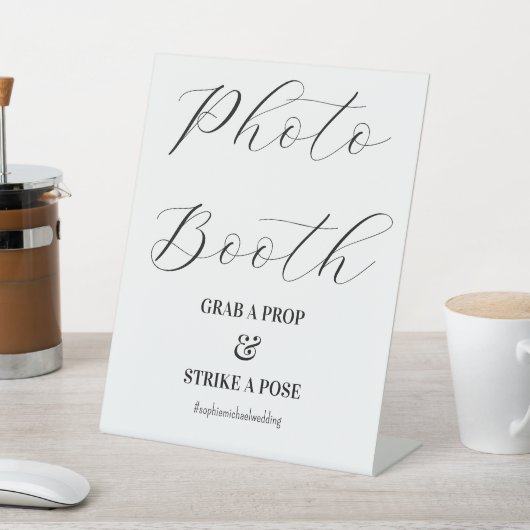 フォトブース白黒結婚ズ 台座サイン (インサイチュ)