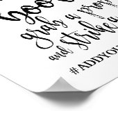 フォトブース白黒8x10結婚のサイン ポスター (角)