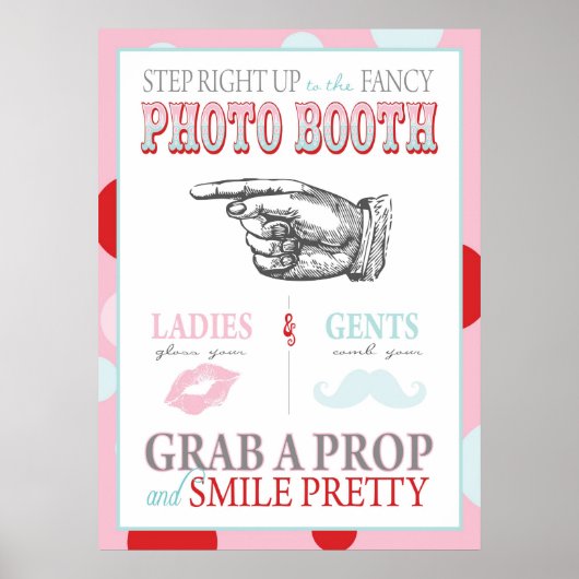 フォトブース看板 カーニバル サーカス 誕生日 L ポスター (正面)