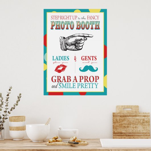 フォトブース看板 カーニバル サーカス 誕生日 R ポスター (キッチン)