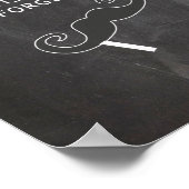 フォトブース看板 - 小道具として黒板チョークをどうぞ ポスター (角)