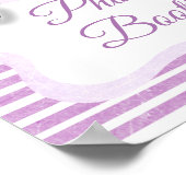 フォトブース看板 紫色の蝶のポスター ポスター (角)