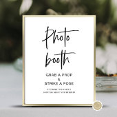 フォトブース結婚のミニマルモダンラリスト ポスター