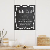 フォトブース結婚シャルボード標識 ポスター (キッチン)