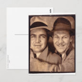 フォトブース1933の男性2人 ポストカード (正面/裏面)