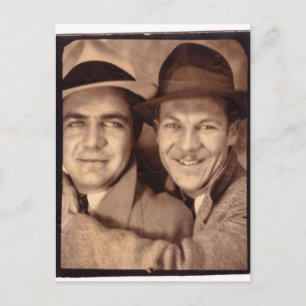 フォトブース1933の男性2人 ポストカード