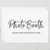 フォトブース ウェディングサイン | スタイリッシュレターズ 招待状 (正面/裏面)