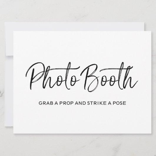 フォトブース ウェディングサイン | スタイリッシュレターズ 招待状 (正面)