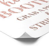 フォトブース ウェディングサイン ローズゴールド コンフェッティ ポスター (角)