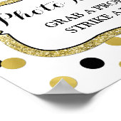 フォトブース ウェディング サイン 白 黒 ゴールド コンフェッティ (角)