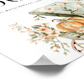 フォトブース オータム リトル パンプキン ベイビーシャワー ポスター (角)