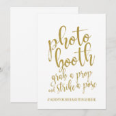 フォトブース グリッター ゴールド お手頃 プレート (正面/裏面)