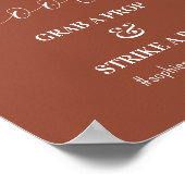 フォトブース テラコッタ ブラウン 結婚式 ポスター (角)