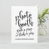 フォトブース ハッシュタグ 安価なサイン 招待状 (スタンド正面)