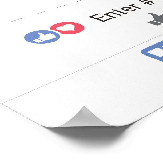 フォトブース プロップ フレーム ソーシャルメディア デザイン ポスター (角)