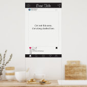 フォトブース プロップ フレーム ポスター 白黒 (キッチン)