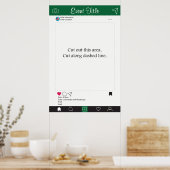 フォトブース プロップ フレーム ポスター 緑 黒 (キッチン)