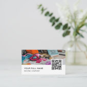 フォトブースQRコードロゴソーシャルメディア 名刺 (スタンド正面)