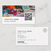 フォトブースQRコードロゴソーシャルメディア 名刺 (正面/裏面)