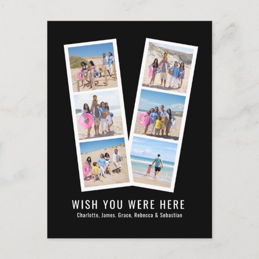 フォトブーパーソナライズされたス6枚の画像と文字 ポストカード (正面)