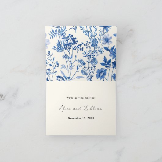 フォトブ素朴ルワイルドフラワー結婚ズ 案内状 (内部)