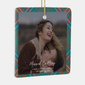 フォトプライド新婚フォトウィルソンタータンチェッククリスマス セラミックオーナメント (右)