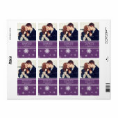 フォトプラム白い雪の結晶の冬のウェディングラベル ラベル (フルシート)