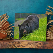 フォトプラーク – イエローストーンブラックベア (側面)