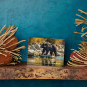 フォトプラーク – イエローストーンブラックベア (側面)