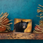 フォトプラーク – イエローストーンブラックベア (側面)