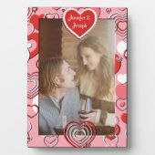 フォトプラーク – 垂直フレーム – ハートハート (正面)