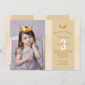 フォトプリンセスにCrownを追加する招待状 招待状 (正面/裏面)