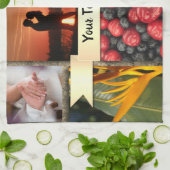 フォトプリントテパーソナライズされたィータオル キッチンタオル (折り畳み)