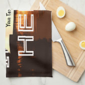 フォトプリントパーソナライズされたティータオル キッチンタオル (四つ折り)