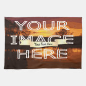 フォトプリントパーソナライズされたティータオル キッチンタオル (横)