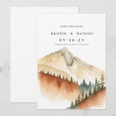 フォトプリント不可能な山 セーブザデート (正面/裏面)