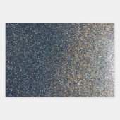 フォトプレイスマットフェイクシルバーグリッター3パック ラッピングペーパーシート (正面3)